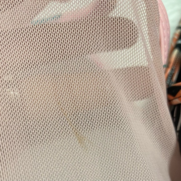 2️⃣ Tempt Me Women’s One Piece Swimsuits Pink and Black Flower V-Neckline Mesh. - Picture 15 of 16